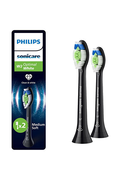 Philips Sonicare HX6062/88 - Optimal White - Sonic Şarjlı Diş Fırçası Yedek Başlıkları - 2'li Siyah