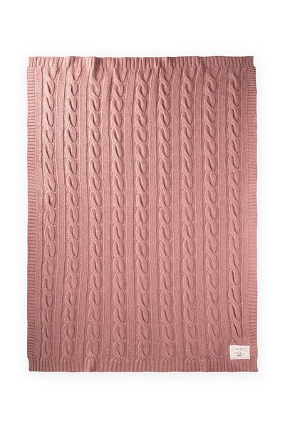 Cigit Dusty Rose Hair Knitted Knitwear Blanket - 80X100 cm (+/-5 cm)