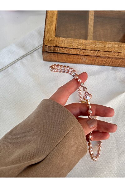 Eljewelry Pembe incili kolye