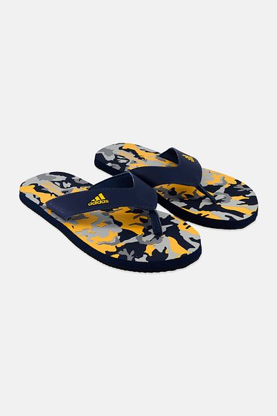 adidas Men Cloud Foam Slip On Camouflage Slippers, Multicolor