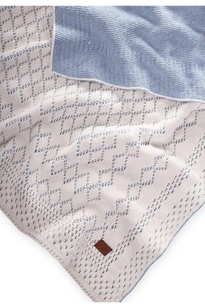 Cigit Ecru Blue Florence Model Blanket - 80X100 cm