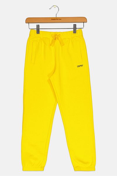 Esprit Kids Boy Embroidered Logo Sweatpants, Yellow