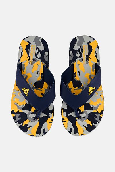adidas Men Cloud Foam Slip On Camouflage Slippers, Multicolor