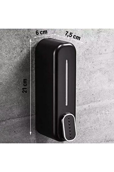 Genel Markalar ® Siyah Duvara Monte Sıvı Sabunluk Dispenser 300 ml