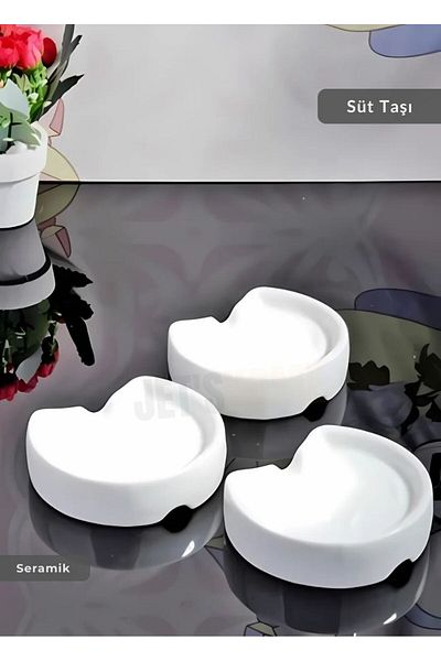 Jet's Home Set of 3 Milk-Proof Anti-Overflow Porcelain 7 cm