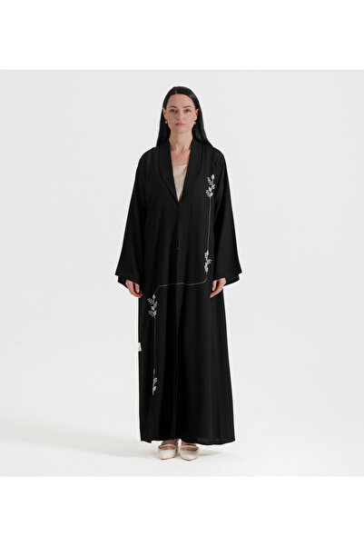 Rosette Abaya 6D White Pearl