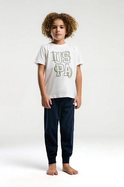 U.S. Polo Assn. 4-15 Years Old Licensed Us Polo Assn Boy's Team-White