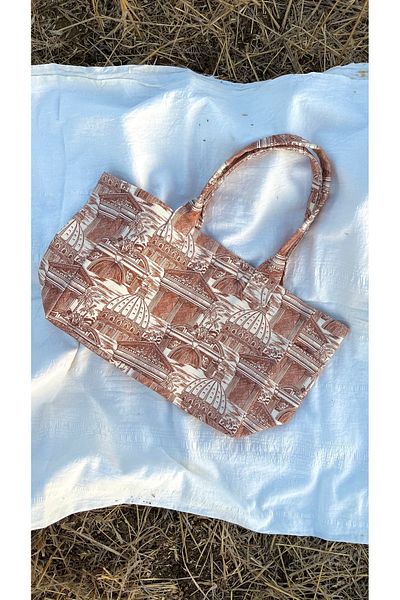 Hilosh Vintage Historical Themed Canvas Tote Bag Hand and Shoulder Women's Bag