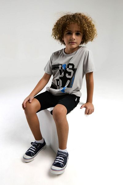 U.S. Polo Assn. 4-15 Years Old Licensed Us Polo Assn Boy's Team-Space Gray