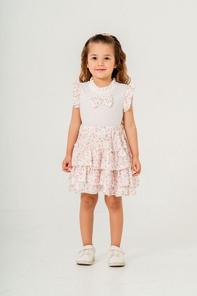 HAUSEkids 2-9 Years Old Violet Bloom Girl's Suit-Powder
