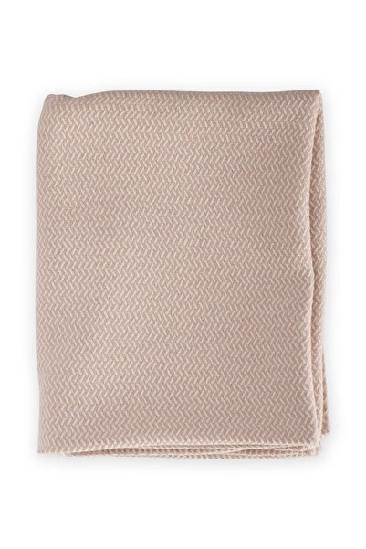 Cigit Straw Pattern Baby Cotton Blanket (Washed) 93X100 cm /- 3 cm Beige