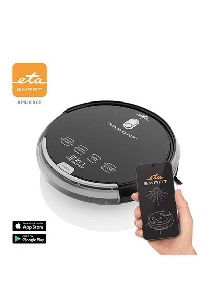 ETA Robot Aspirator Cu Mop Aron 2512 90000, Wi-fi, Baterie Li-ion 14.4 V, 300 Ml, Autoincarcare