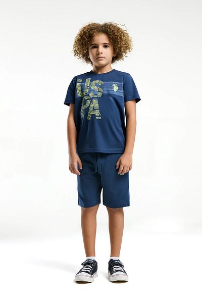 U.S. Polo Assn. 4-15 Years Old Licensed Us Polo Assn Boy's Team-Indigo