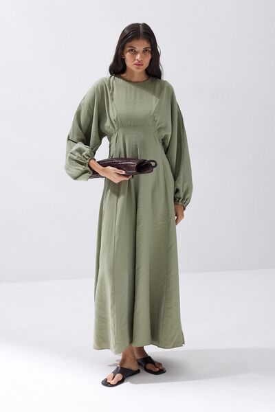 Hooopstore Φόρεμα Caren Raglan με μανίκια χακί