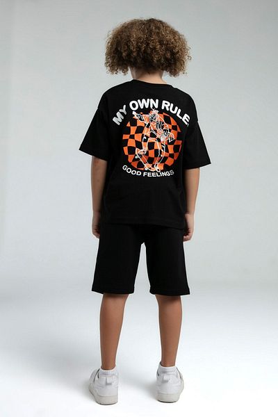 HAUSEkids 4-15 Years Cool Smile Boy Suit-Black