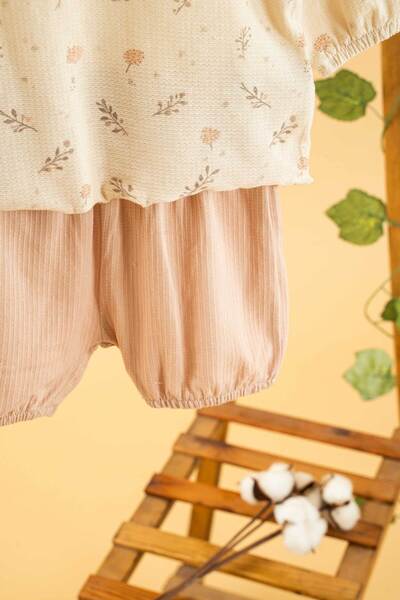 bombe Girl Boy Baby Kids Lilac Shorts 2-Piece Comfortable Set Cotton Trend Fashion Bottom Top Set