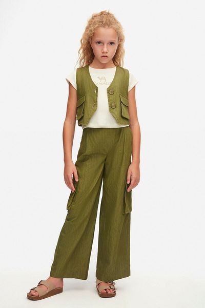 HAUSEkids 8-14 Years Old Parislora Cammelo Girl's 3-Piece Set-Khaki