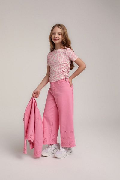 HAUSEkids 4-14 Years Old Guipure Rana Girl's Suit-Pink