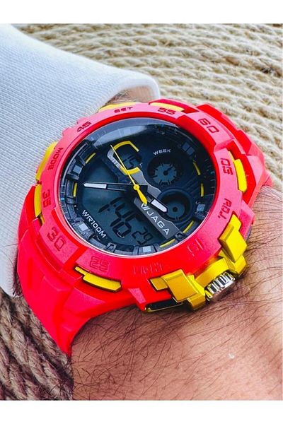 Jaga Ad1154-ogkg Youth Wristwatch - Analog and Digital Design