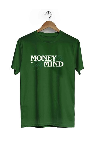 herotasarım Money On My Mind Μπλουζάκι με στάμπα με λαιμόκοψη Basic Bll90080