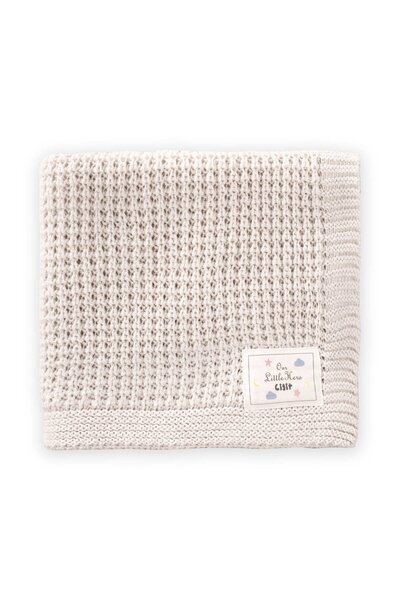 Cigit Ecru Thessaloniki Knitwear Blanket - 80X100 (+/-5 Cm)