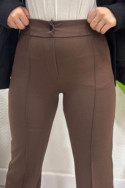 Tesettür Diyarı Women's Laced Lycra Crepe Fabric Pantalon