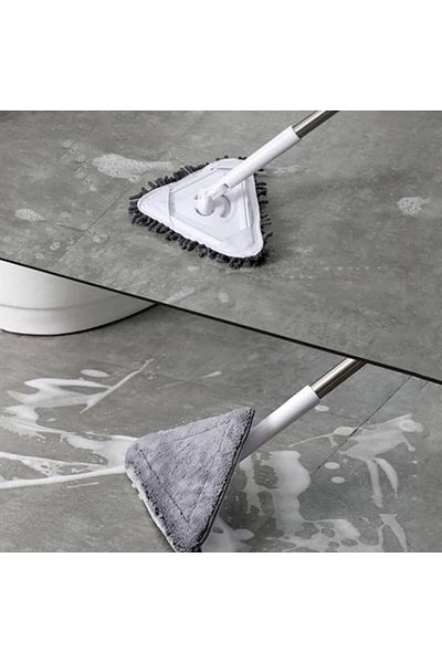 Nexora BUFFER® 150 cm Triangle Mop with Telescopic Handle Glass Wall Ceiling Tile Parquet Cleaner Mop