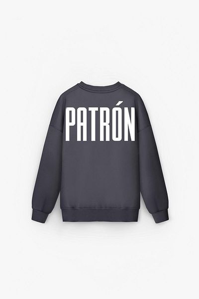 ablukaonline Men's Oversize Boss Printed Premium Sweatshirt Anthracite