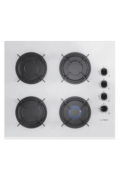 LANOVA White 3207W01 - G16400-202 - 3220W6 Beyaz Cam Ankastre Set