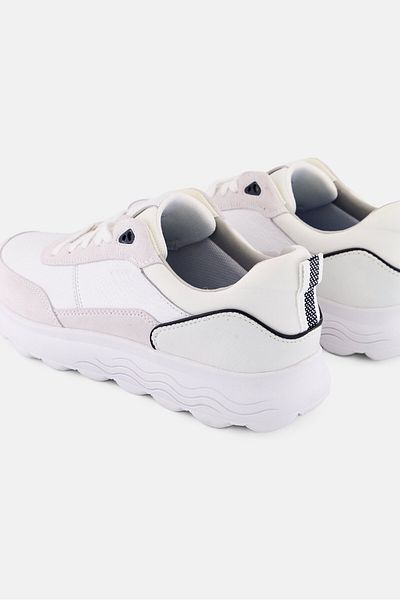 Geox Men U Spherica Lace Up Casual Shoes, White