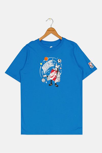 Nike Kids Boy Short Sleeve Graphic Print Outdoor T Shirt, Blue
