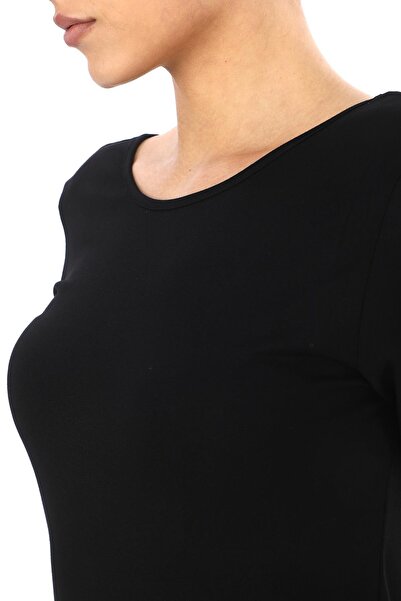 penyebizden Πλάτη Χαμηλό Κομμένο Άνετο Βισκόζη Τούνικ-Μαύρο