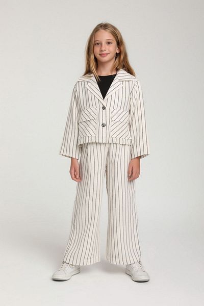 HAUSEkids 5-14 Years Old Parislora Line Girl's Suit-Stone