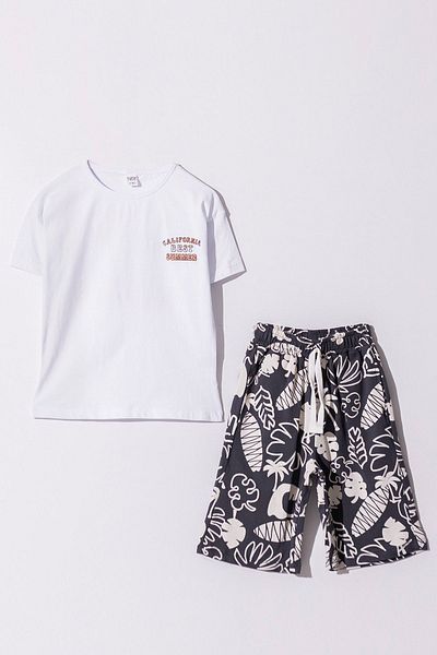 HAUSEkids 6-13 Years Old California Summer Boy's Suit-Ecru