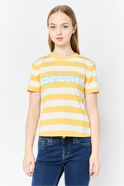 Esprit Women Crew Neck Short Sleeve Stripe T-shirt, Multicolor