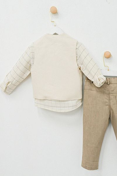 HAUSEkids 2-5 Years Hawaiian Mexican Boy's 3-Piece Suit-Cream