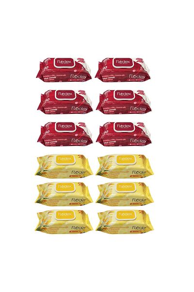 FLODEX Wet Wipes Yellow Garden and Dream 90 X 12 Mixed Pack