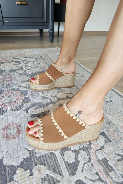 Topukla Footwear 0010 413 Γυναικείες παντόφλες με τακούνι Ops Wedge