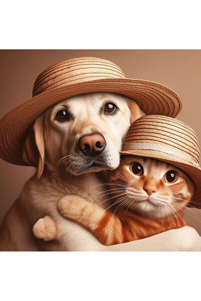 AKTEZ-EL قبعة فيدورا مريحة للحيوانات الأليفة للقطط - مقاس صغير