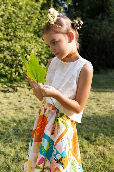 HAUSEkids 4-12 Years Miami Lina Girl's Skirt Suit-Ecru
