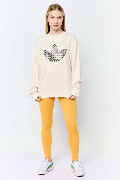 adidas Women Sportswear Fit Long Sleeves Outdoor Sweatshirt, Beige