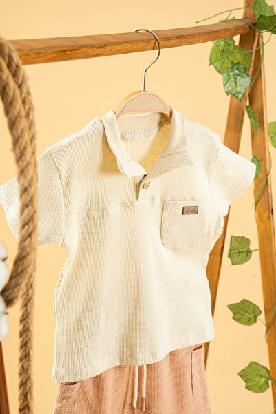bombe Girl Boy Baby Kids Natural Shorts 2-Piece Comfortable Set Cotton Trend Fashion Bottom Top Set