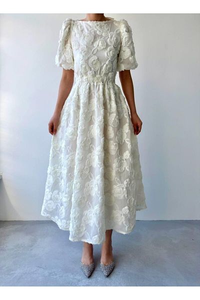 modaserdem Wear Back Tie Detailed Dress