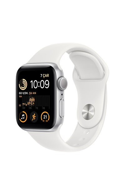 Apple Watch SE 40mm (2.Nesil) (GPS) Uyumlu  Alüminyum Kasa Gümüş MNJV3TU/A - ...