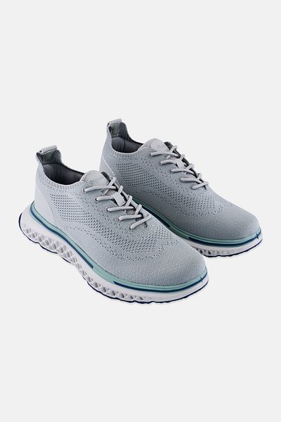 Algspar Men Lace Up Casual Shoes, Grey