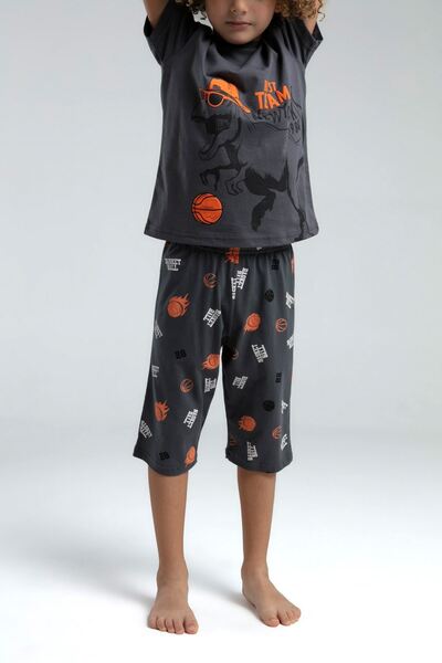 HAUSEkids 2-8 Years Best Team Dino Boys' Suit-Smoked