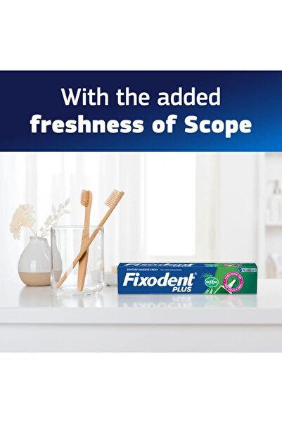 Fixodent Plus Scope Protez Yapıştırıcı Krem – 56 g (2 oz)