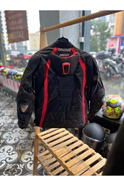 Prosev 186 Hörgüçlü 4 Mevsim Motorcu Montu Kırmızı