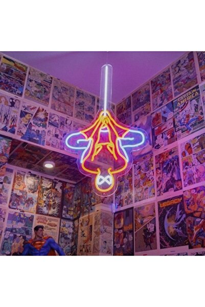 Neon LED Dekoratif Aydınlatma -Örümcek Adam, SpiderMan, 40x60 cm-