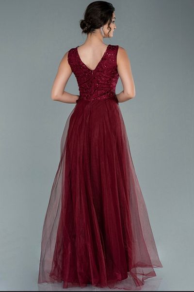 GÜZELLER Guipure Motif Tulle Ball Gown Graduation Promise Proposal Engagement Wedding Dress Evening Dress